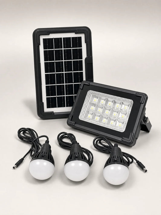 Kit Reflector Solar 50W — 3 Bombillos LED